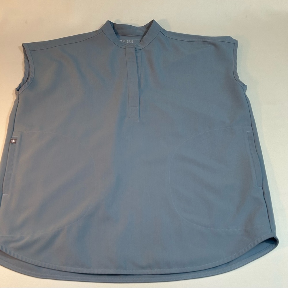 Figs Women’s Dusty Blue Technical Collection Scrub Top PO#3134
